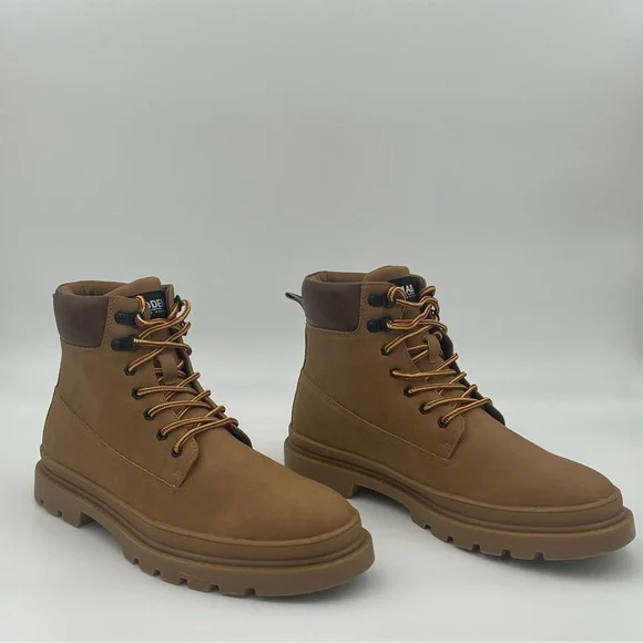 Steve Madden Gabber Lace Up Nubuck Leather Men Boots Size 12-New no box Madden Steve Madden Gabber Boots Mens Size 12 Tan Lace Up  main image 2